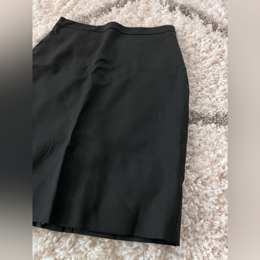 NWT J.Crew Super 120's Solid Black Pencil Skirt Womens size 00 - Picture 14 of 15